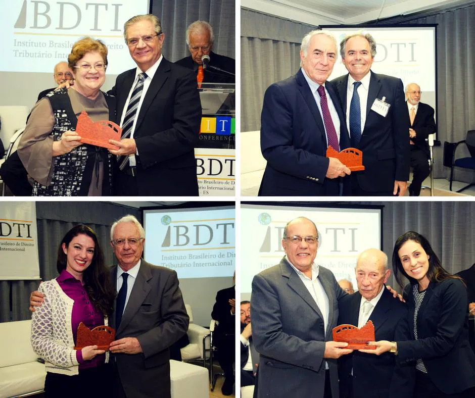Entrega de homenagens no evento do IBDTI